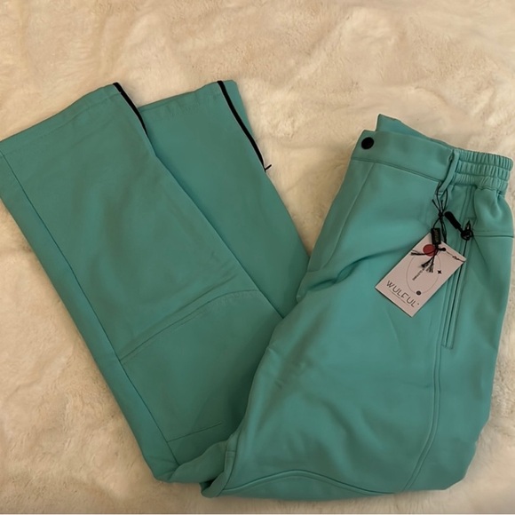 NWT WULFUL Pants Tiffany Blue  Small - Picture 1 of 3